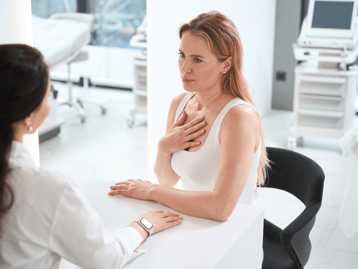 woman consulting with dermatologist